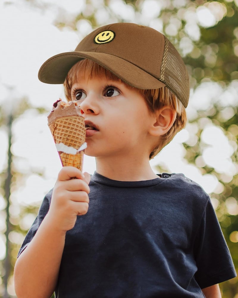 SONMONY Store Smile Face Toddler Baseball Cap Boy Baseball Hats Kids Washed Funny Hats Adjustable Cute Caps for 3-12 Years… - Image 5